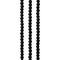 12 Pack: Matte Black Glass Round Beads, 4mm by Bead Landing™